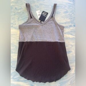 Chaser Gray and Black Women's Tank Top size LRG NWT